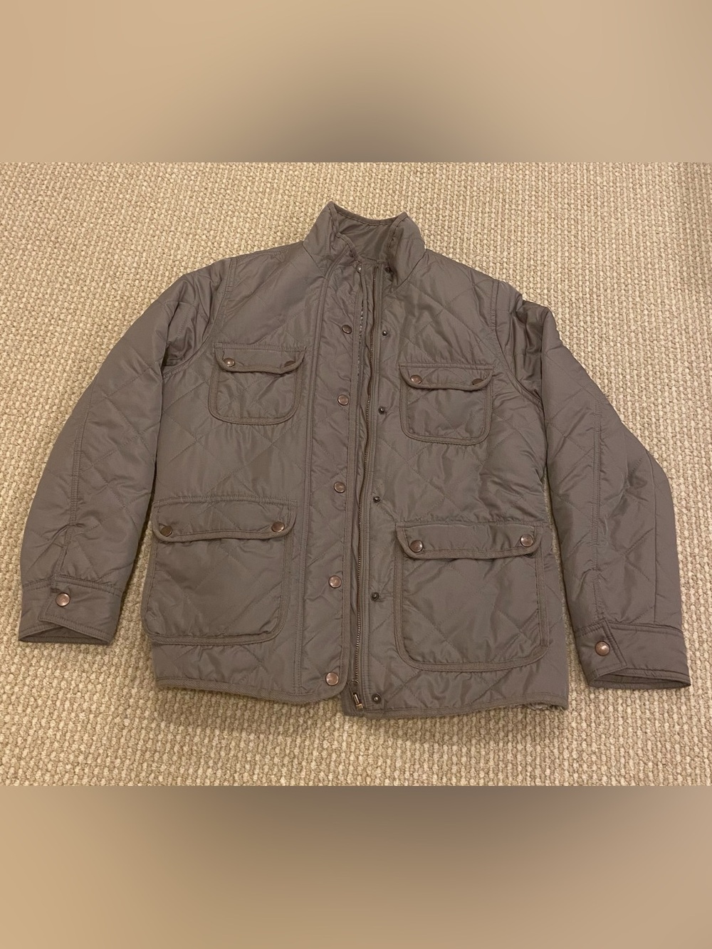 Thread & Supply Jacket Quilted Field Fleece Lined Coat - Green/Grey - Women’s